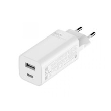 Įkroviklis - XIAOMI MI ĮKROVIKLIS 65W GAN (AC adapteris, 1m laidas, Tipas A + C, Balta)