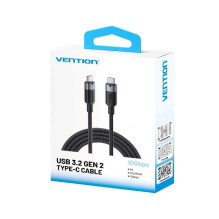 USB kabelis - Vention USB 3.2 10Gbps 5A 1m USB-C į C juodas USB kabelis - Vention USB 3.2 10Gbps 5A 1m USB-C į C juodas