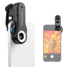 Camera - Apexel APL-HB170SW 170° Wide-Angle Optical Glass Clip-on Lens