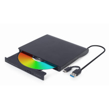 Optinis įrenginys - Gembird DVD-USB-031 Išorinis USB DVD įrenginys, Type-C, Juodas