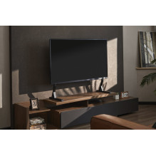 TV Stand - GEMBIRD TVS-D90F-01 45"-90" Height Adjustable Steel Black TV Stand - GEMBIRD TVS-D90F-01 45"-90" Height Adjustable Steel Black