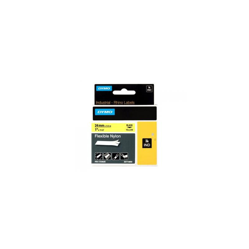 Teleono Accessory - Adhesive Tape Dymo Rhino Black Yellow High Adhesive Flexible