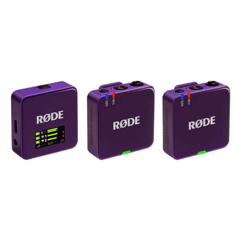 Microphone - RØDE Wireless GO III 2 Transmitters 1 Receiver 260m Range Purple