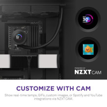 Procesoriaus aušintuvas - NZXT Kraken Plus 280 AIO skystas aušintuvas 2x140mm ventiliatoriai juodas