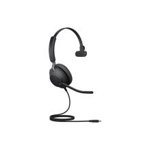 Ausinės - Jabra Evolve2 40 SE UC Mono (patobulinta triukšmo izoliacija, 3 mikrofonai)
