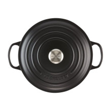 Pot - Le Creuset Signature 24cm Cast Iron Black Pot - Le Creuset Signature 24cm Cast Iron Black