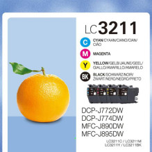 Ink Cartridge - Brother LC 3211 Multipack Cyan Magenta Yellow Black
