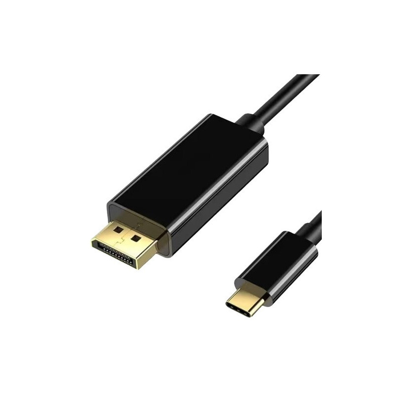 Kabelis - Papildomas skaitmeninis USB Type-C į DisplayPort 4K 60Hz 3m auksinis