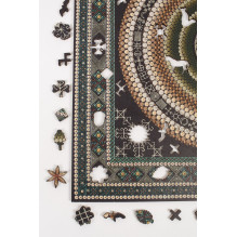 Puzzle - Fantasy Puzzles Mandala WHITE SUN Wooden Puzzle 360 Pieces 45x45 cm Puzzle - Fantasy Puzzles Mandala WHITE SUN Wooden Puzzle 360 Pieces 45x45 cm
