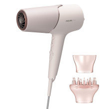 Hair Dryer - Philips 5000 Series BHD530/00 2300W 6 Heat/Speed Settings Pink, White