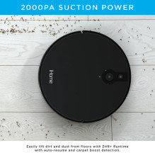 iHome iHRV10Y-BLK AutoVac Eclipse Robotas Dulkių Siurblys, Juodas