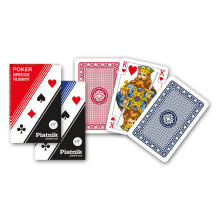 Kortų kaladė - Piatnik Poker-Bridge-Rummy 2 kaladės 55 kortos raudonos mėlynos