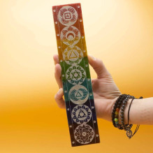 Perfume Holder - Soapstone Seven Chakras 26 cm for Meditation and Yoga Perfume Holder - Soapstone Seven Chakras 26 cm for Meditation and Yoga