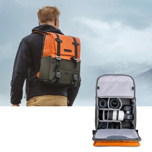 Bag - KF Concept BETA, two compartments, padded laptop compartment, orange-green Bag - KF Concept BETA, two compartments, padded laptop compartment, orange-green