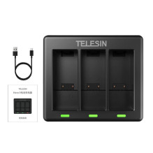 Charger - Telesin GP-BCG-902 GoPro HERO 9 / 10 / 11 / 12, USB-C, 3 battery charging Charger - Telesin GP-BCG-902 GoPro HERO 9 / 10 / 11 / 12, USB-C, 3 battery charging