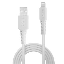 Cable - Lindy 2m USB Type A to Lightning Cable, 480Mbps, White