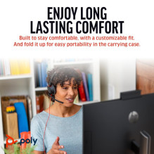 Ausinės - HP Poly Blackwire 5210 Ergonominės Triukšmo Mažinimo 2-7m Kabelis Juodas