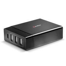 Įkroviklis - Lindy 4 Port USB Type C &amp; A Smart Charger 72W Power Delivery