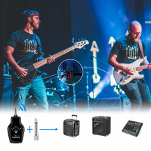 Wireless Audio Monitoring System - KIMAFUN KM-G150-3 2 Transmitters 1 Receiver 20m Range