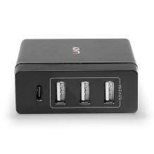 Charger - Lindy 4 Port USB Type C A Smart Charger 72W Power Delivery