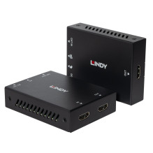 AV Extender - Lindy 100m Cat.6 HDMI USB KVM Extender, 1920x1080, Black AV Extender - Lindy 100m Cat.6 HDMI USB KVM Extender, 1920x1080, Black