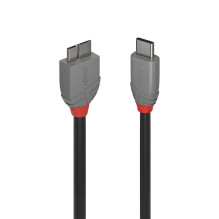 USB cable - Lindy 2m USB 3.2 Type C to Micro-B 5Gbps Anthra Line