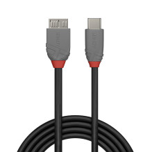 USB kabelis - Lindy 2m USB 3.2 Type C į Micro-B 5Gbps Anthra Line
