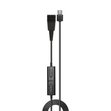 Adapter - Lindy USB Tipo A į Jabra QD Ausinių Adapteris su Garso Reguliavimu