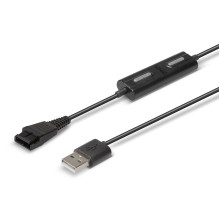 Adapter - Lindy USB Type A to Jabra QD Headset Adapter with Volume Control