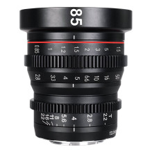 Objektyvas - Meike MK 85mm T2.2 Micro 4 / 3 Mount, visiškai metalinis, mažos dispersijos optika