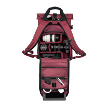 Camera Backpack - WANDRD PRVKE 31L Weatherproof, Laptop Pocket, Burgundy