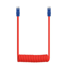 USB-C Cable - Newell USB-C 100W 2m Silicone Spiral Red-Black Blue