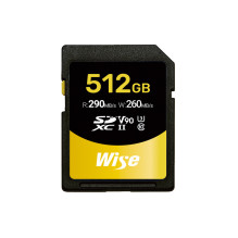 Atminties kortelė - Wise 512GB SDXC UHS II V90 290MB / s 260MB / s