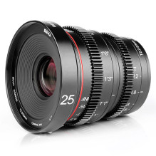 Lens - Meike MK 25mm T2.2 Canon RF mount, T2.2, 25cm min focus, metal Lens - Meike MK 25mm T2.2 Canon RF mount, T2.2, 25cm min focus, metal