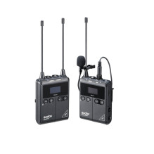 Mikrofono rinkinys - Godox UHF Wireless Lavalier Microphone Kit (TX1 / RX1, 96 channels, 514-596MHz) Mikrofono rinkinys - Godox UHF Wireless Lavalier Microphone Kit (TX1 / RX1, 96 channels, 514-596MHz)