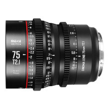 Lens - Meike MK 75mm T2.1 S35 Canon EF Mount, 0.8 MOD, Black Lens - Meike MK 75mm T2.1 S35 Canon EF Mount, 0.8 MOD, Black