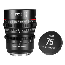 Lens - Meike MK 75mm T2.1 S35 Canon EF Mount, 0.8 MOD, Black Lens - Meike MK 75mm T2.1 S35 Canon EF Mount, 0.8 MOD, Black
