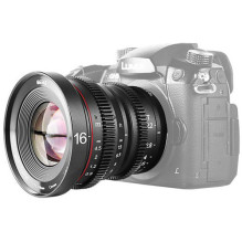 Lens - Meike MK 16MM T2.2 Micro 4/3, manual focus, T2.2 aperture, black
