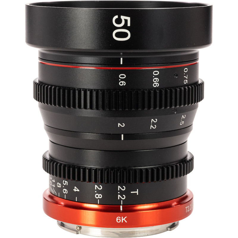 Objektyvas - Meike MK 50mm T2.2 Canon RF Full Metal, 270° fokusavimo sukimosi kampas