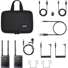 Microphone system - Godox WMicS1 Pro Kit 1 Dual Channel Wireless Lavalier Black