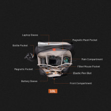 Kameros krepšys - PGYTECH OneGo Solo V2 10L, Juoda