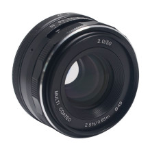 Lens - Meike MK 50mm f / 2.0 Sony E Mount Manual Focus Aluminum