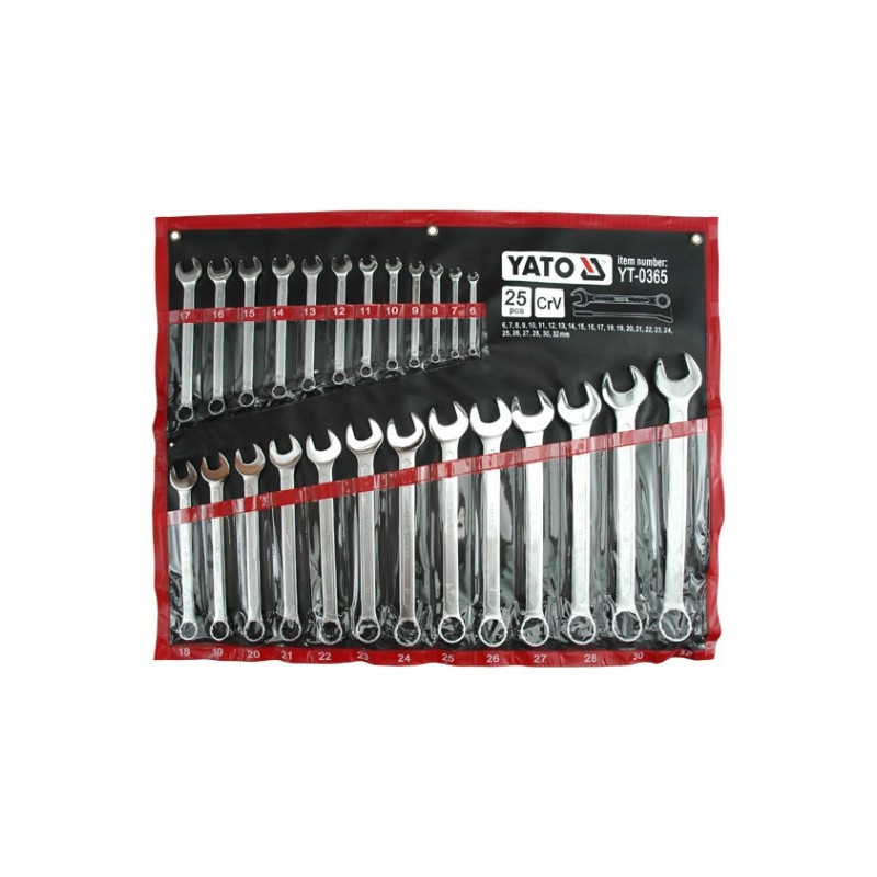 Tool - YATO YT-0365 Combination Wrench Set 25 pcs. Chrome-Vanadium Steel