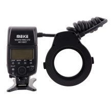 Camera flash - Meike MK 14EXT Macro Ring Flash (dual tubes, LCD display, 8 adapters)