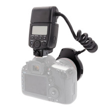 Fotoaparato blykstė - Meike MK 14EXT Macro Ring Flash (dual tubes, LCD display, 8 adapters)