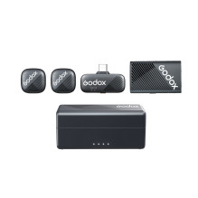 Microphone system - Godox Cube C Combo Kit2 2.4GHz wireless, 40h battery Microphone system - Godox Cube C Combo Kit2 2.4GHz wireless, 40h battery