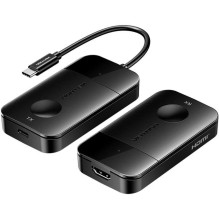 Wireless HDMI Transmitter - Vention 4K 30Hz HDMI Transmitter, USB Type-C, Black