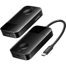 Wireless HDMI Transmitter - Vention 4K 30Hz HDMI Transmitter, USB Type-C, Black