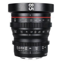 Objektyvas - Meike MK 85mm T2.2 Sony E Mount, rankinis fokusavimas, T2.2, juodas