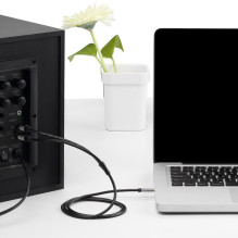 Audio Cable - Vention 3.5mm to 2RCA M 5M Gold Plated Black